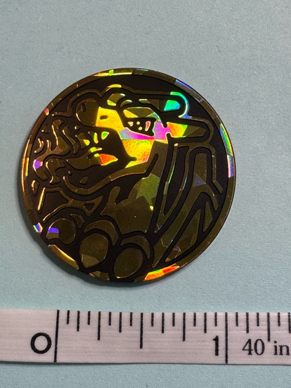 Pokémon TCG Jumbo Entei Gold Shattered Ice Coin